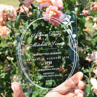 Acrylic Invitation - Rose