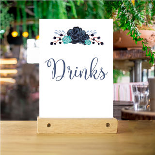 Alcholic Drinks Poster A4 - Black Rose Garland